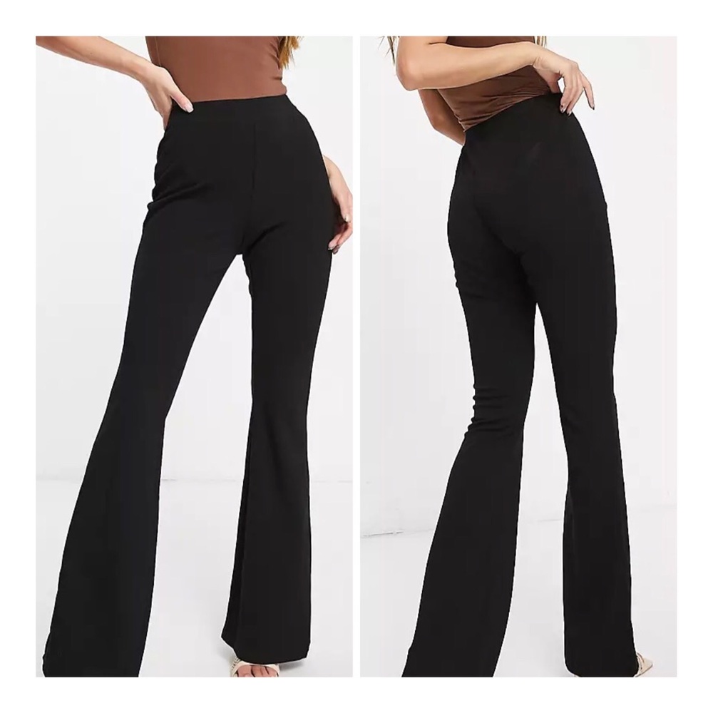 Asos Design Hourglass Jersey Slim Kick Flare Suit Pant